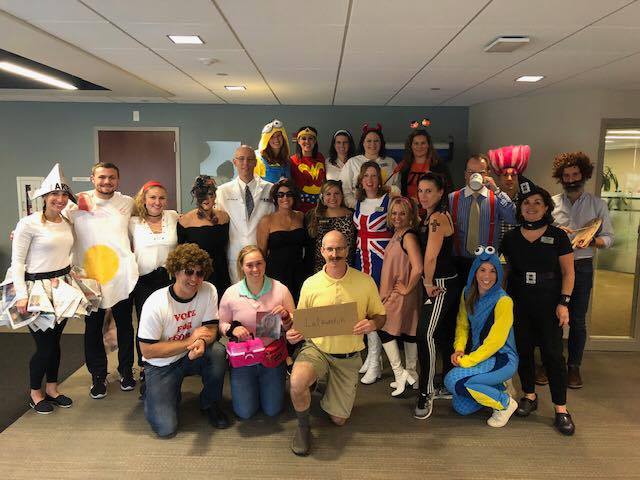 Excel Physical Therapy team dressed up to celebrate Halloween
